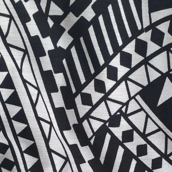 60s Mod Print Retro Nina Ricci Style Sleeveless Dress Black & White Shift Dress - Picture 6 of 14